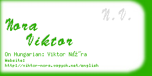 nora viktor business card
